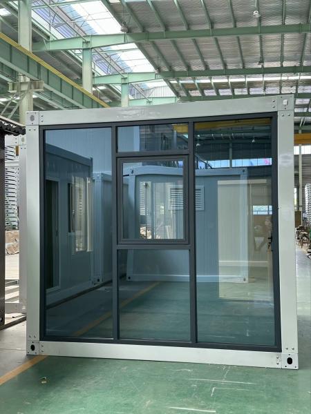 Solid And Beautiful Container House Curtain Wall Glass For Street Shops /