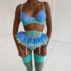 China Custom Hollow Sexy Lingerie Body Embroidery Nighty Sexy Flower Lingerie factory