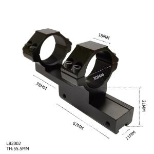 China LB3002 Scope Rings And Mounts 11mm Dovetail Base 30mm Ring Mount factory