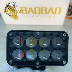 China 8 Beads Fog Light Aluminum RGB White Yellow Flash Dual Color Motorcycle Spare Part factory