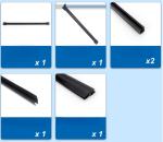 135 Degrees Partitioned Shower Door Profile Waterproof Shower Door Hardware