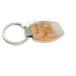 Personalized Engraved Wooden Keychain Eco Friendly Gift Decoration With Natural