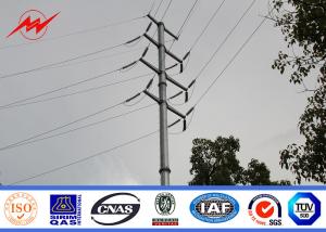 China Hot Dip Galvanized Electrical Line Power Transmission Poles With Cross Arm factory