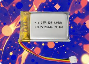 China OiD571828N255 3.7V 255mAh 1C Discharge 500 Cycles for pet tracking devices factory
