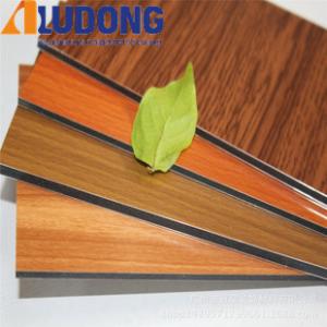 China Unbreakable 4mm Wooden Aluminum Composite Panel PVDF Coating factory