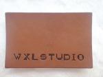 Personalized Logo Garment Leather Patch Embossed Black Logo Leather Label