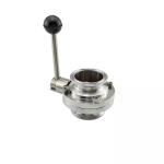 Food Grade Quick Installation Butterfly Valve DIN 3A SMS Stainless Steel 304 316