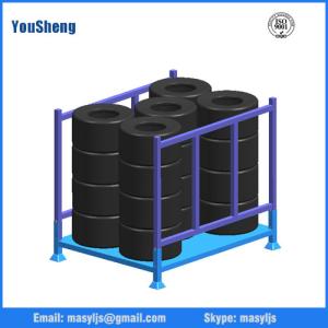 China Stackable folding truck tyre storage rack wholesale from China factory