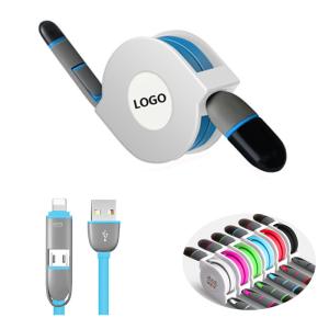 China Promotional USB stretch cable PVC logo customized Iphone cable factory