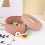 Recyclable Creative Colorful Rigiding Paper Round Box Packaging With Transparent