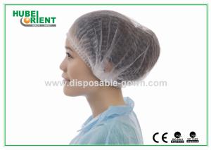 China OEM Disposable Soft Non-Woven Mob Cap Style Head Cap With Double Elastic Rubber factory