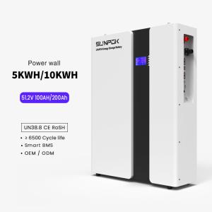 China Home Lifepo4 Solar Power Storage Battery 200Ah 48V 10kWh Power Wall Lithium Ion Lifepo4 Battery factory