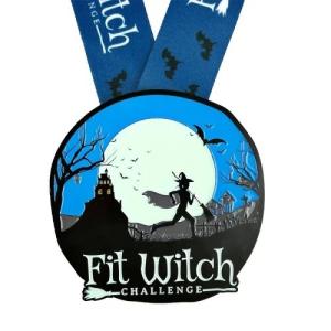 China Glowing Fit Witch Challenge Halloween Medal / Custom Made Medals factory