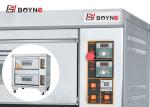 CE 220V Stainless Steel Commercial Gas Bread Oven 96W 2 Deck 2 Trays Oven