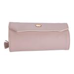 Luxury Portable Roll Leather Jewelry Bag For Travel 24cm Long Custom Logo