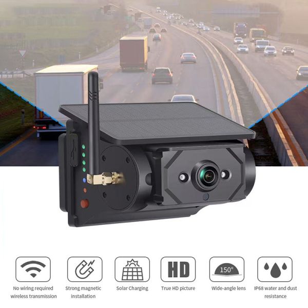 China Hot Selling WiFi Solar Waterproof Wireless Car Camera Rearview And Reverse Camera factory