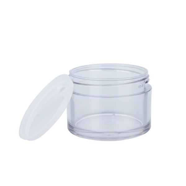 15/20/50g Oval Shape Transparent Smooth Plastic Bottle With Black Lid For Empty