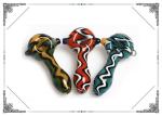 Heady Glass Spoon Pipe Camouflage Color Tobacco Handpipes For Sale