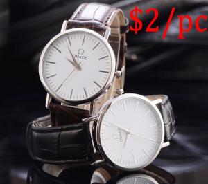 China Silver Or Glod Alloy Quartz Watch / Mens Watches Brown Leather Strap factory