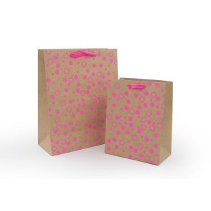 China Recycled Paper Gift Bags With Grosgrain Handles Hot Transfer Printing on sale