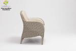 Outdoor Furniture Garden Dining Set Covered Rattan Chairs with Imported PU and 5