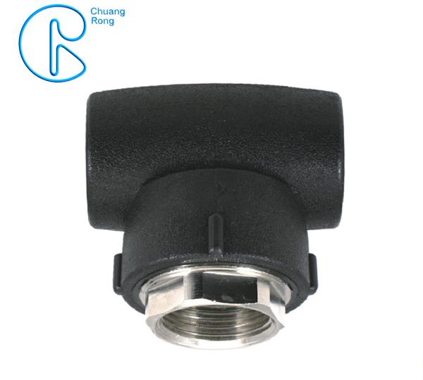 HDPE Socket Fusion Fittings Female Tee PE100 PN16 SDR11 For Industrial Liquids