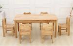 qihang QHD001 Kindergarten children's original wooden table chairs