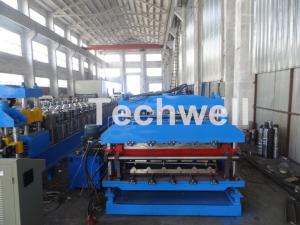 China 18 Forming Stations Roof Panel Roll Forming Machine , Double Sheet Roll Forming Machine factory
