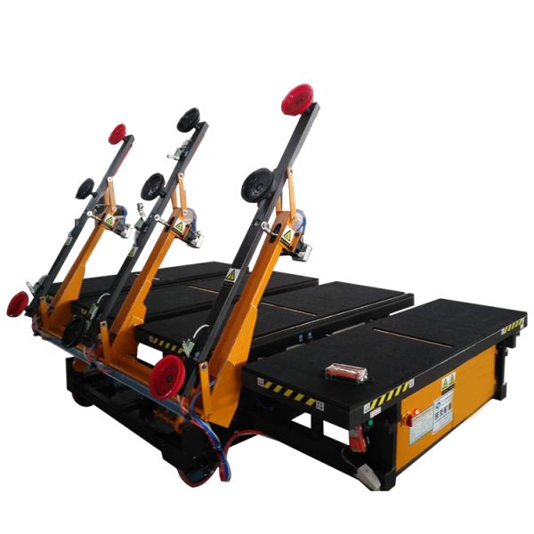 Mobile CNC Glass Cutting Machine , Automatic Loading Machine Breakout Table