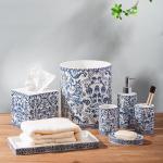 Floral Print Soap Dispenser Foam Dispenser Toothbrush Holder Bathroom Accessorie