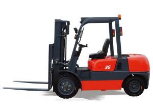 China T35 Diesel Engine Forklift 3.5 Tons 3-6 meters Dumping Height factory
