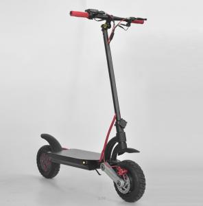 China Black Electric Kick Scooter 10 Inch Dual Motor Off Road Electric Scooter Easy To Fold factory