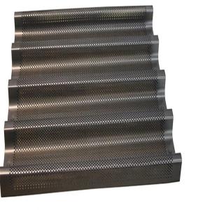 China RK Bakeware China Foodservice NSF Nonstick 6 Rows Baguette Tray Bread Baking Tray French Loaf Mold factory