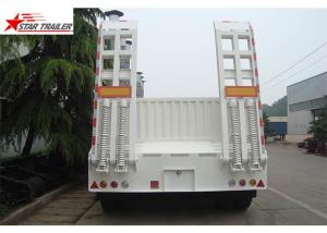 China High Point Load Low Flatbed Semi Trailer With Mechanical Suspension factory