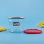340ML Peanuts Plastic Food Cans With Aluminum Easy Open End