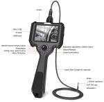 Portable Industrial Optical Endoscope IP54 360° Full Direction Articulation