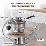 Top Seller 3500ML Pasta Pot Stainless Steel Cooking Noodle Pan Soup Pot Home