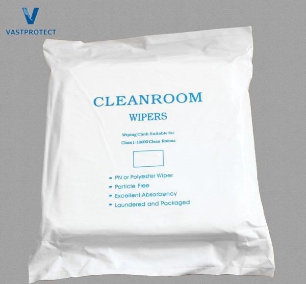White 9*9 Inch 100% Polyester Microfiber Cleanroom Wipers For Camera Lens