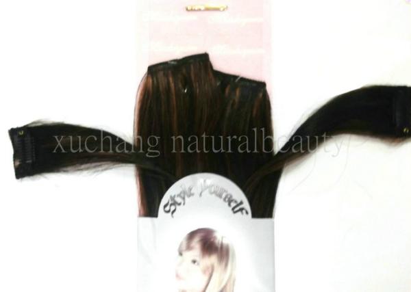 Black 100% Human European Straight Real Hair Clip In Hair Extensions No tangle