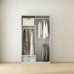 Wholesale Wood Wardrobe 2 Door Bedroom Furniture With Drawers Shelves And