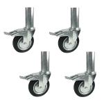 160mm 120kg Capacity Scaffolding Wheel Heavy Duty With Double Brake