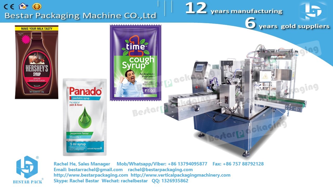 Doypack machine for sauce packing in bag with spout