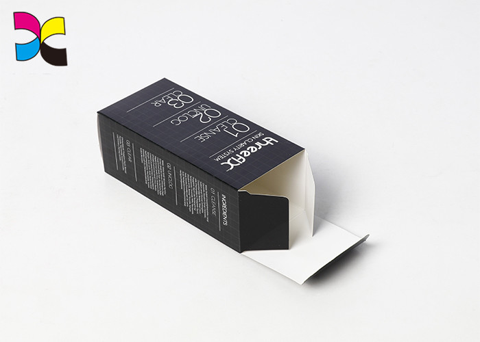 C1S Glossy Custom Packaging Boxes Art Paper Black Surface With Custom Logo