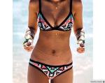 Swimwear button 2018 Sexy Bikinis women swimsuit brazilian woman Bandeau Push up