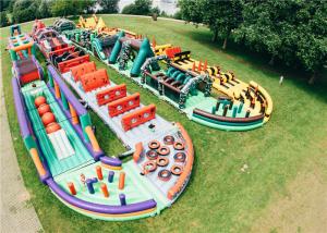 China Race Bounce House Combo Adult Puncture Proof With Air Blower Repair Kit factory