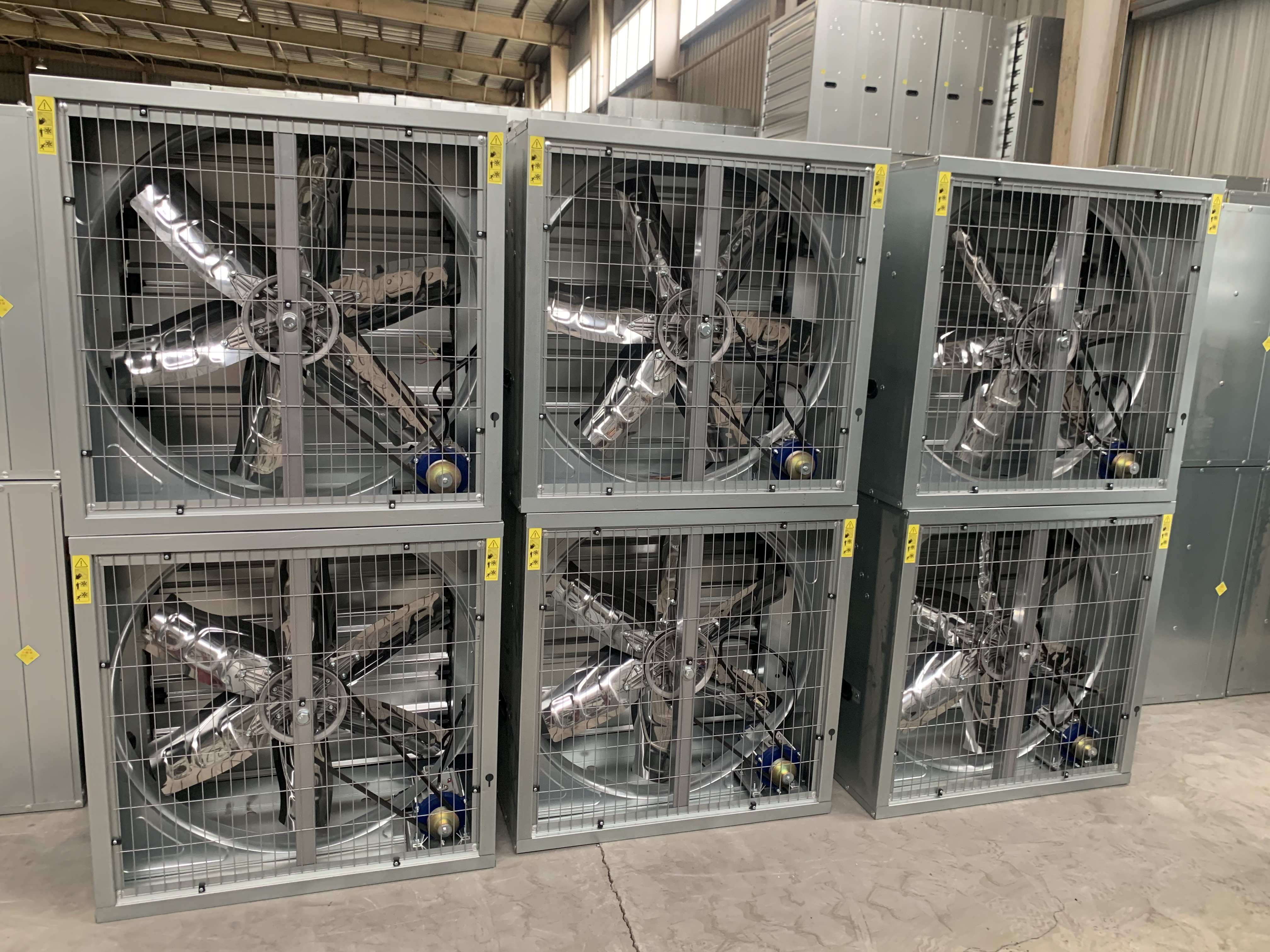 2025 Hot Sale Big air Volume Cooling Fan Ventilation Wall Hammer Fan for Poultry Farm Greenhouse for Sale with Shutter