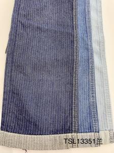 China Twill Jacquard Blue Jean Denim Fabric TR HBT Herringbone factory