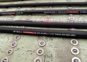 China Oil Resistant DN32 EN856 4SH Wire Spiral Hydraulic Hose factory