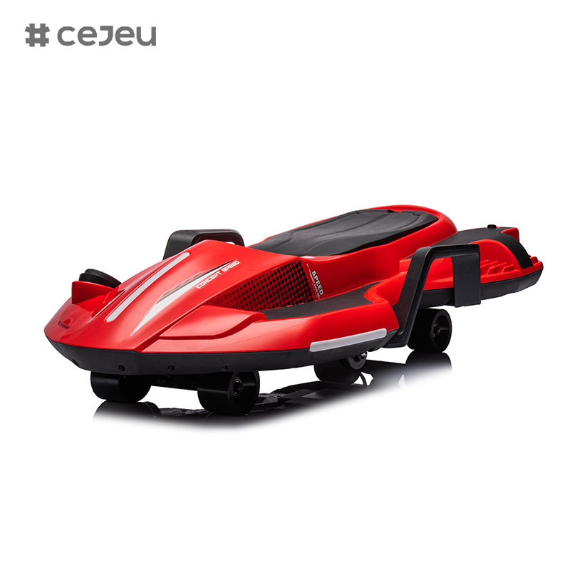 2 in 1 Electric Pedal & Push Ride On Toy Wiggle Car with Light USB，MP3 and Music for Kids Unisex