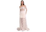 Women ' S Long Sleeve Evening Gowns And Ladies Wedding See Through A - Line